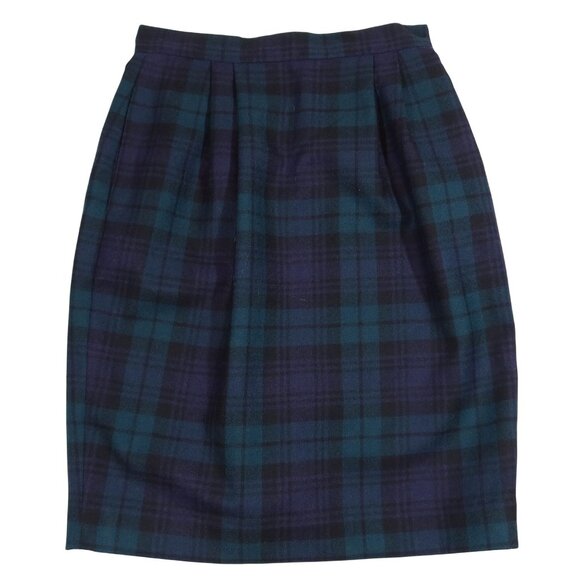 Lord & Taylor Dresses & Skirts - Vintage LORD & TAYLOR Tartan Plaid Pleated Wool Pencil Skirt 10P Preppy Academia